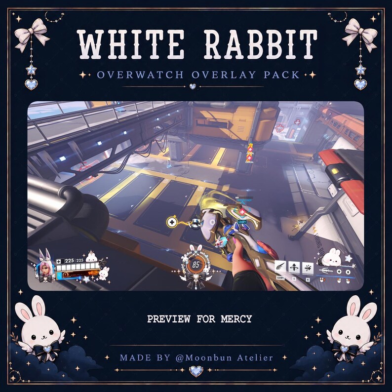 White Rabbit Overwatch HUD Overlay Pack | Stream Assets | OBS ...