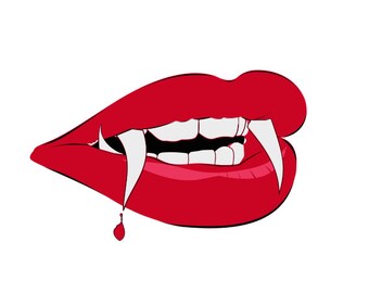 Download Vampire lips svg | Etsy