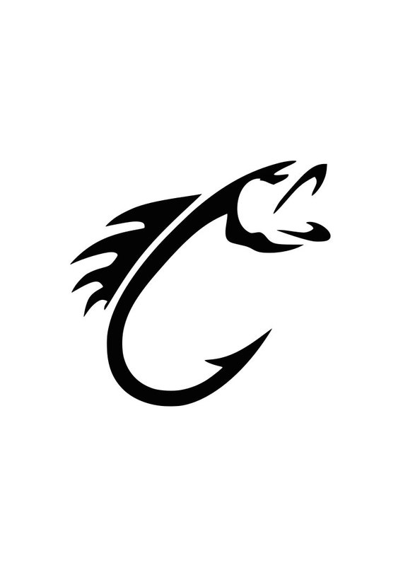 Download Fish Hook SVG for Cricut or Silhoutte | Etsy