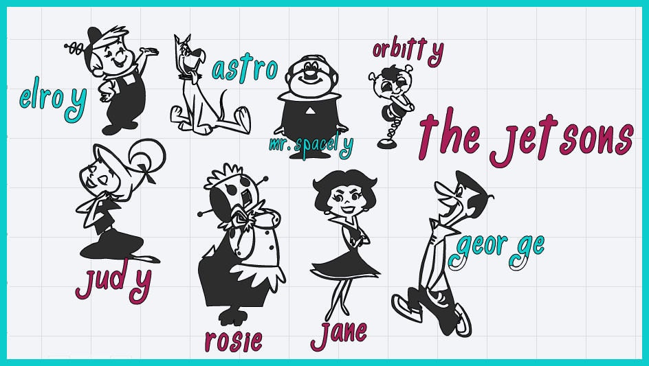 The Jetsons Characters SVG files for Cricut and Silhouette Etsy