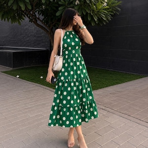 Green Polka Dot Dress