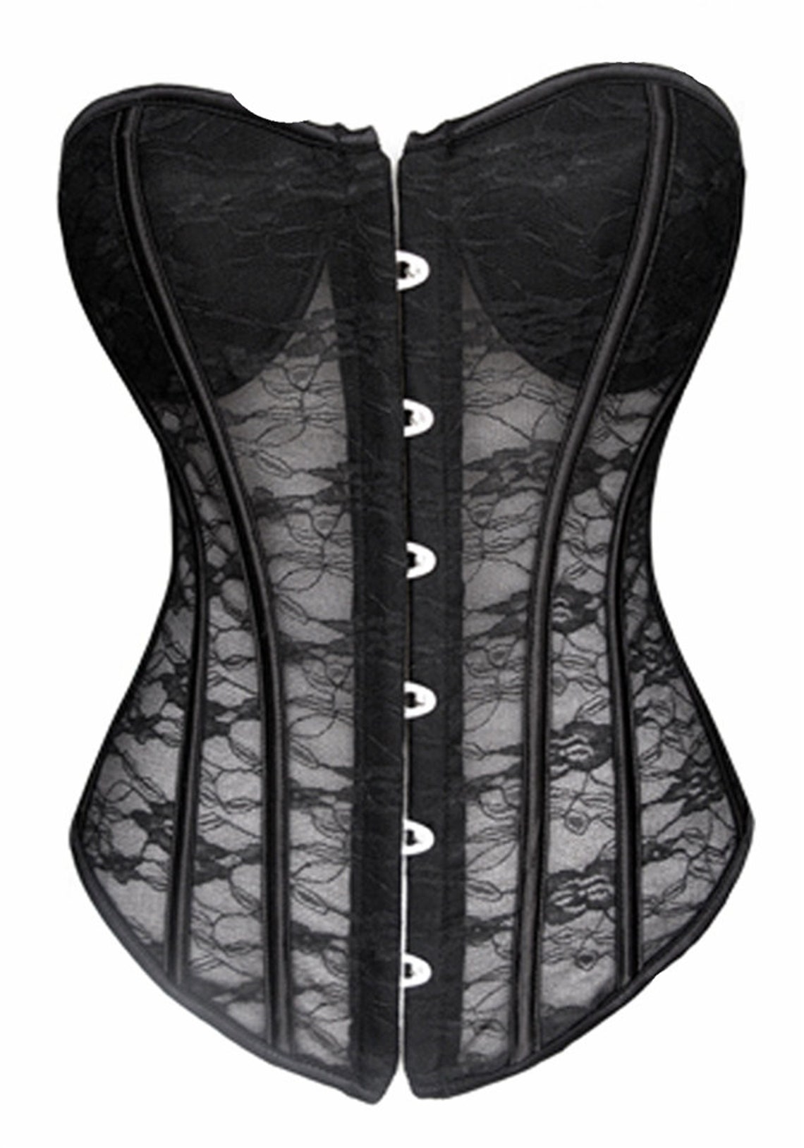 Solid Black & White Lace Bustier Lace Up Corset Perfect For Etsy