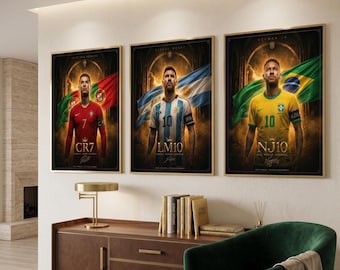 Ronaldo Neymar Messi-affischer - VM 2026