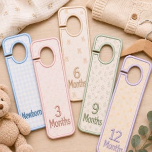 ITH Baby Closet Divider Embroidery Design, Applique Nursery Organizer Embroidery File, Baby Wardrobe Divider Machine File, Instant Download