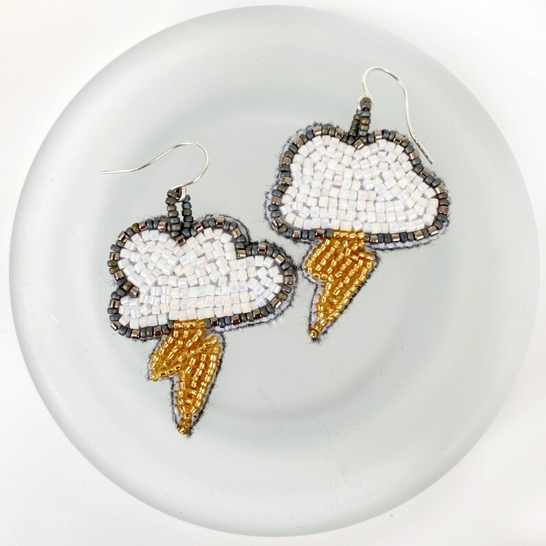 Lightning Cloud Earrings Lightning Flash Jewellery for Her Etsy