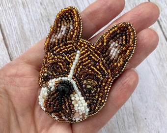 Custom Pet Portrait - Brooch, Keychain, Pendant or Frame - bespoke hand-beaded treasure created to order