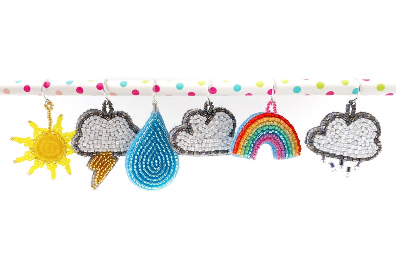 Lightweight with Sterling Silver Hooks for Sensitive Ears Mini Beaded Rainbows Gift for Hope and Positivity Rainbow Earrings