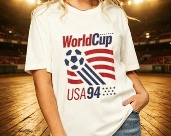 1994 World Cup USA Retro T-Shirt, Classic FIFA Soccer Vintage Graphic Tee, Nostalgic 90s Football Fan Casual Streetwear Top