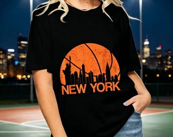 NYC Basketball Fan T-Shirt, New York Player Game Day Tee, Madison Square Garden Stadium Sports Lovers Casual Streetwear Top