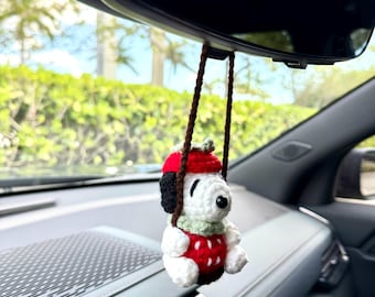 Crochet handmade snoop strawberry car hanger - car accessories
