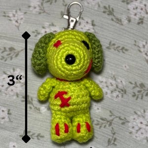 Limited Edition | Crochet Snoop Halloween Keychain Bag Charm | Zombie , Devil, Bat Keychain Bag charm | Custom Dog Snoop Keychain | Sppoky image 8