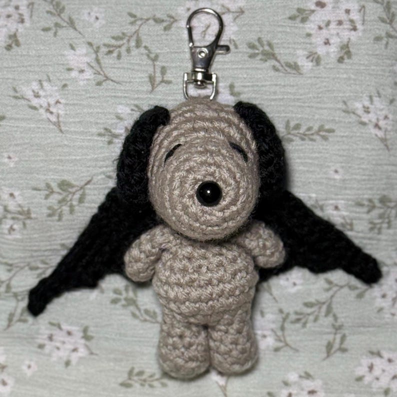 Limited Edition | Crochet Snoop Halloween Keychain Bag Charm | Zombie , Devil, Bat Keychain Bag charm | Custom Dog Snoop Keychain | Sppoky image 5