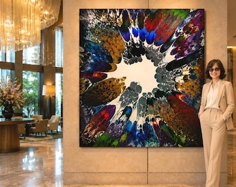 Beautiful Competition – Handgeschilderde abstracte muurkunst