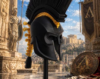 The Odyssey Agamemnon Helmet | 3D Printed Greek Warrior Display Decor