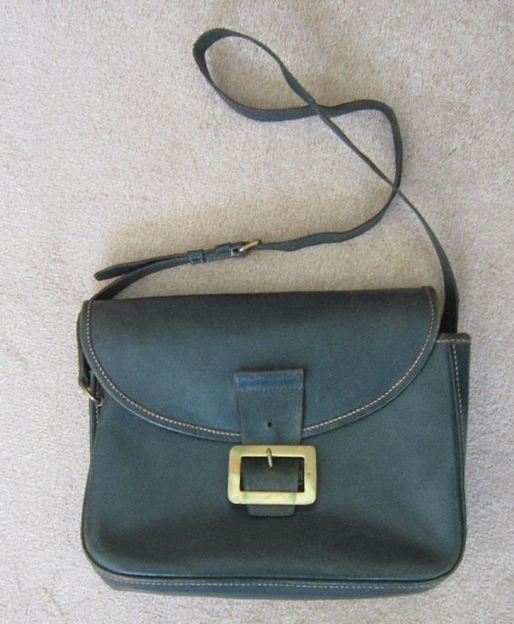 Items similar to Vintage 60s purse shoulder bag Norris dark green ...