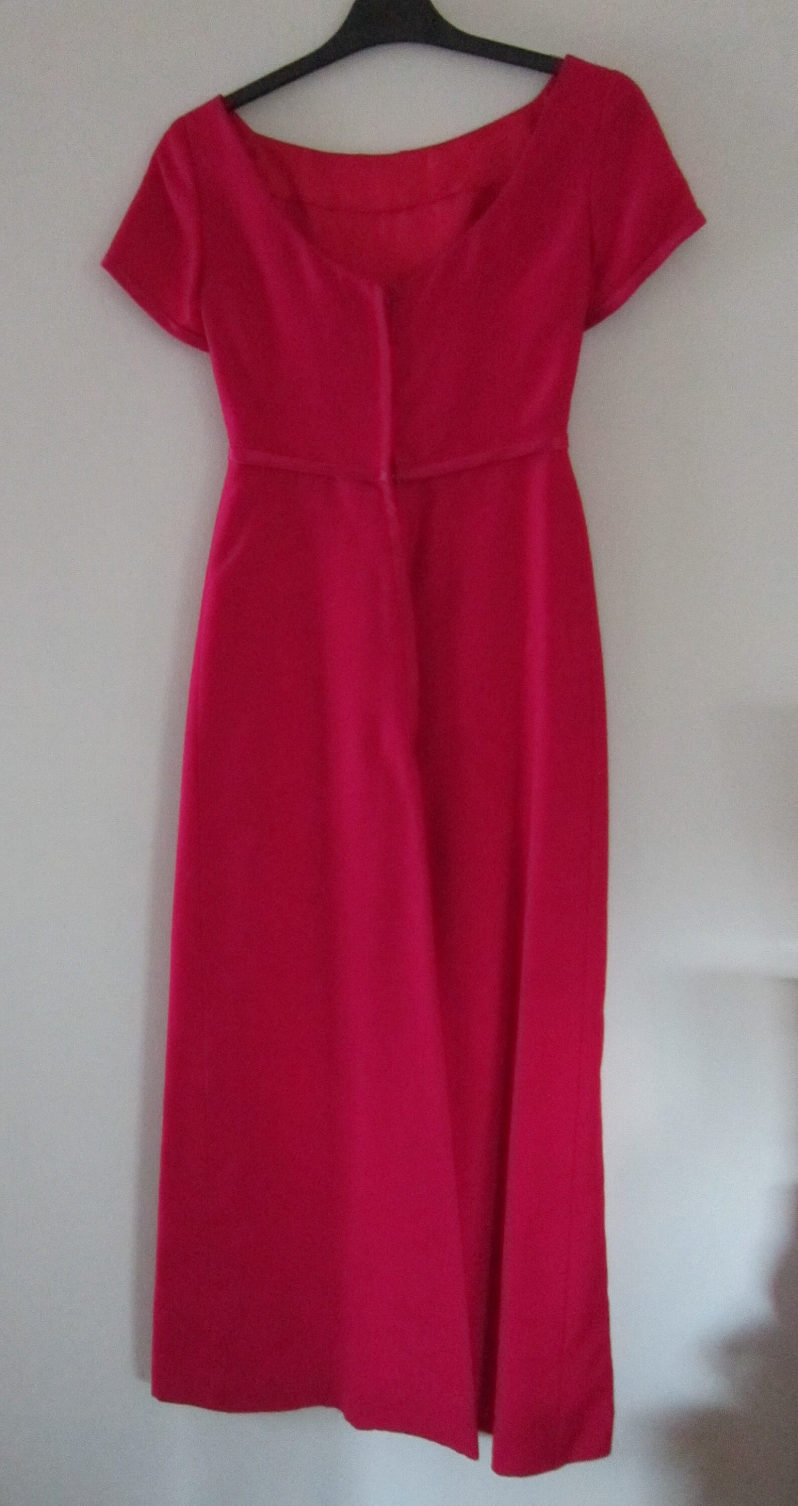 Vintage 60s Dress Emma Domb Evening Dress Hot Pink Empire - Etsy UK