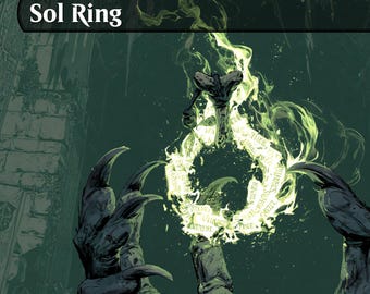 Personalisierte Sol Ring MTG Proxy Karte | Kommandant EDH Grundfarbe | Benutzerdefinierte Kunst Magie Karte | Mana-Felsen | Deck Upgrade
