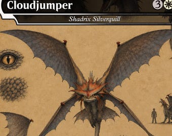 Cloudjumper MTG Proxy-Karte | Shadrix Silverquill Reskin | Drachenzähmen leicht gemacht! Personalisierte Drachenkarte