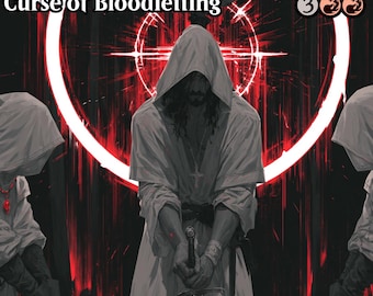Curse of Bloodletting MTG Proxy Karte | Benutzerdefinierte Horror Verzauberung | Blutmagie-Fluch | Kommandant Verzauberung Proxy | Dunkle Fantasy MTG