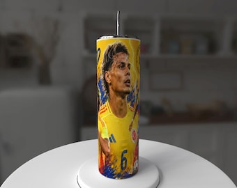 Richard Ríos Kolumbien Fußball Tumbler Wrap | 20 Unzen Skinny Tumbler Design (Digitaler Download)