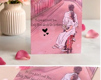 Biglietto d'amore per marito o moglie / Anniversario / Biglietto d'auguri stampabile per San Valentino