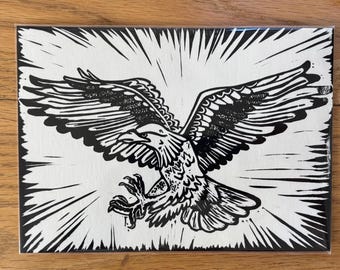 5x7 Linoldruck Original von T + G druckt