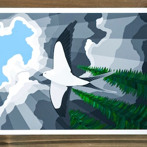 Schwalbenschwanzdrachen Karte, Vogel Grußkarte, leere Grußkarte, 5x7 Karte, Natur Grußkarte, Grußkarte