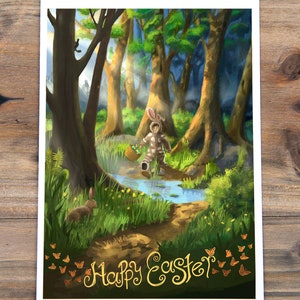Osterkarte, Grußkarte, süsse Osterkarte, 13x18, Blankogrusskarte