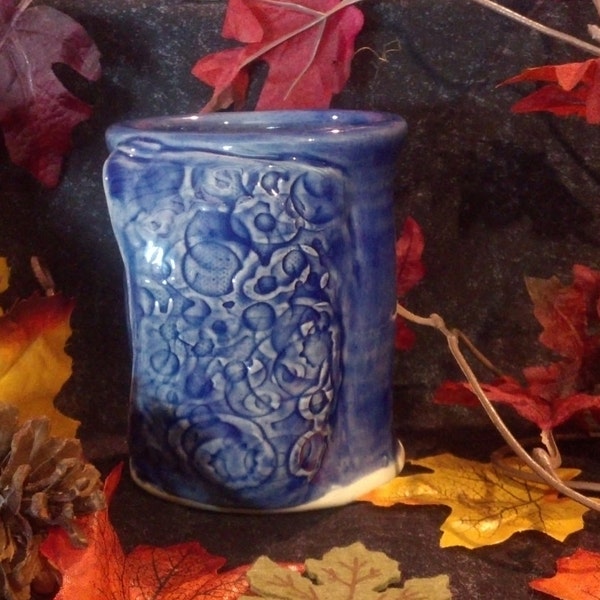 Hand Warmer Mugs Blue Lace  Warm your  hands Mug