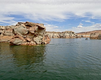 Travel Photography, Lake Powell NRA, Glen Canyon, Scenic Arizona Lake Canyon, Fine Art Photography signed 12x18 Original Photograph