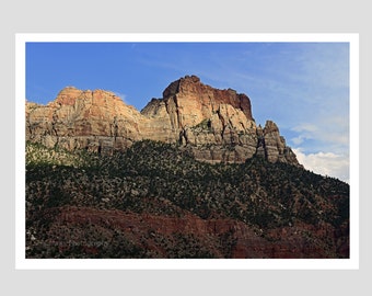 Travel Photography, Zion National Park, Utah Southwest Rocks Scenic Landscape Canyon, Fine Art Photography signed 12x18 Original Photograph