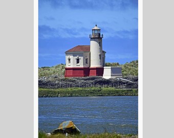 Pacific Northwest Oregon Coast Lighthouse Bandon Coquille River Historic, Fine Art Photography, signed 12x18 Original Photograph unmatted
