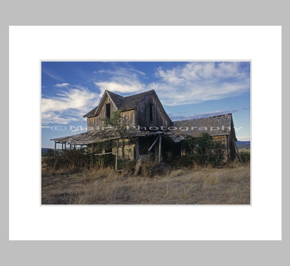 Western Rural Oregon Forgotten Overgrown Abandoned Old Farmhouse Deserted Fine Art Photography 7x10 Original Photograph matted & signed