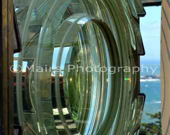 Fresnel Lens Lighthouse Oregon, Cape Blanco, Pacific Northwest Beach Decor, Fine Art Photography matted & signed 5x7 Original Photograph