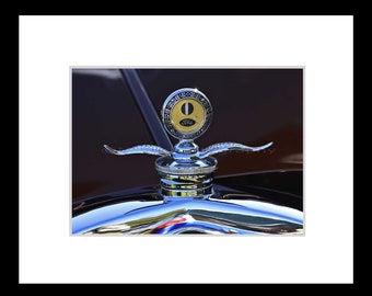 Man Cave Décor, Photograph Vintage Car Radiator Decoration Silver Chrome Elegant Art Deco, Fine Art  matted & signed 5x7 Original Photograph