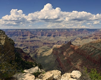 Travel Photography, Grand Canyon National Park, South Rim, Scenic Landscape Canyon, Fine Art Photography signed 12x18 Original Photograph