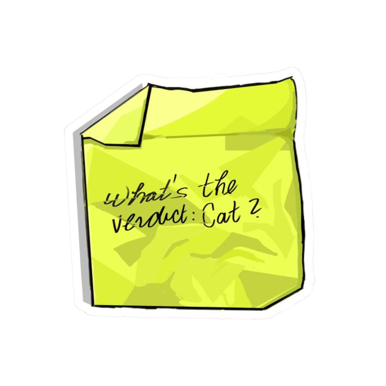 Obsession Sticky Note Obsession (2026) What's the Verdict: Cat? Sticker | Kiss-cut Sticky ...