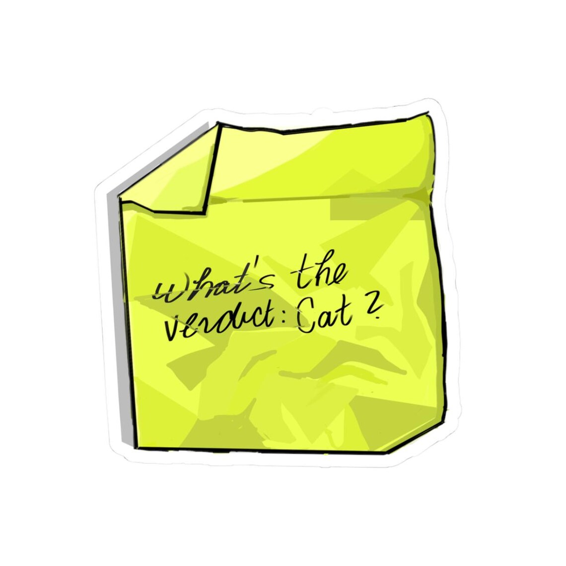 Obsession (2026) What's the Verdict: Cat? Sticker | Kiss-cut Sticky ...