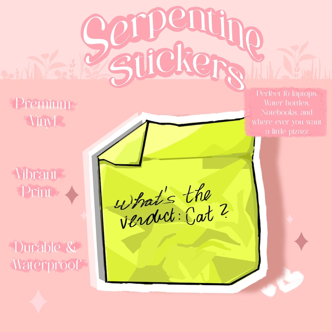 Obsession Sticky Note Obsession (2026) What's the Verdict: Cat? Sticker | Kiss-cut Sticky ...