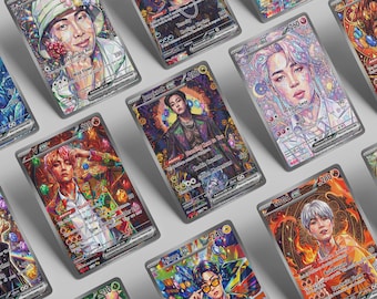 BTS Pokémon Kpop style Trading Cards - Custom Prismatic-Inspired BTS Trading Cards
