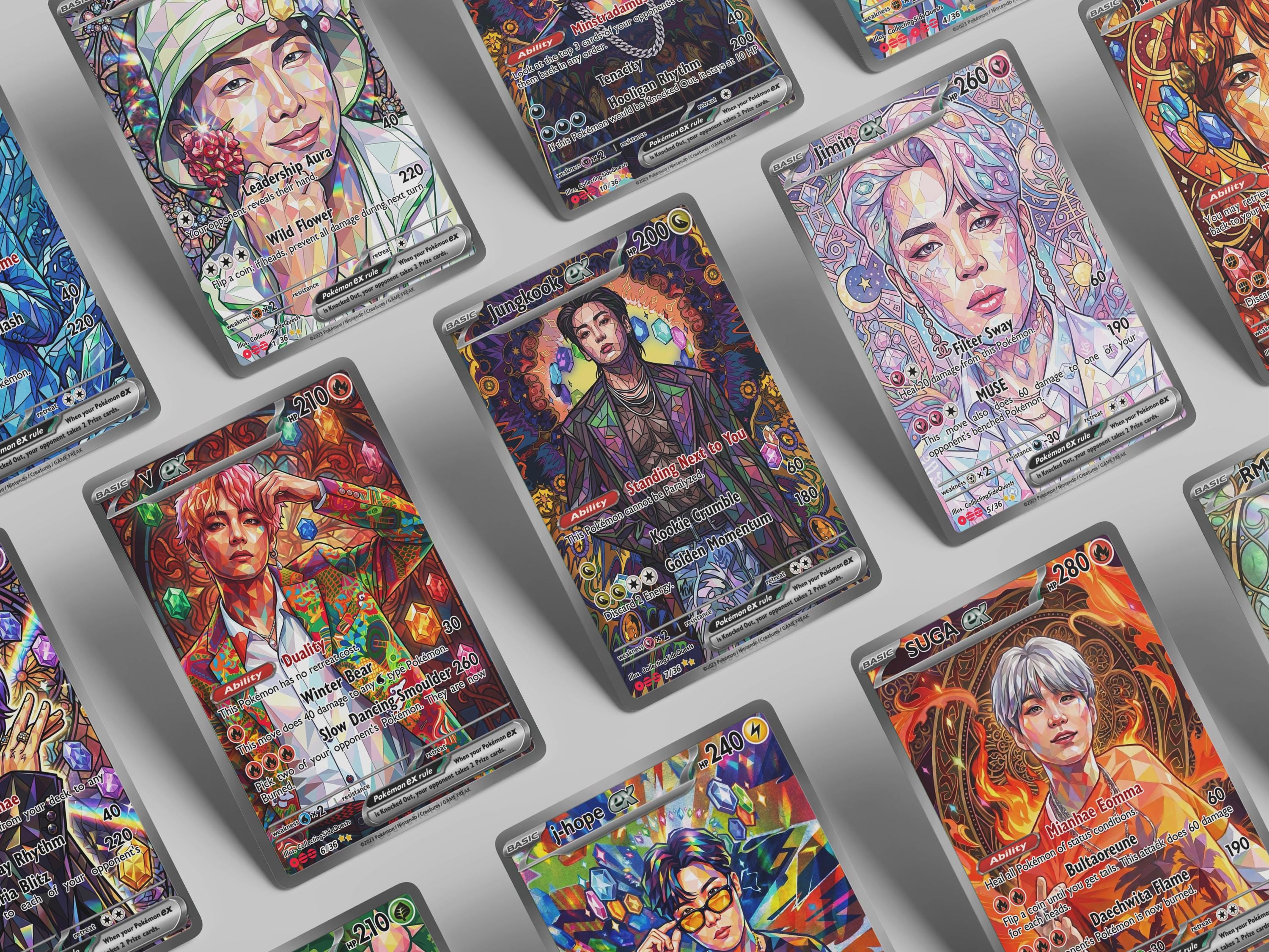 Bts Pokeman Cards - Etsy