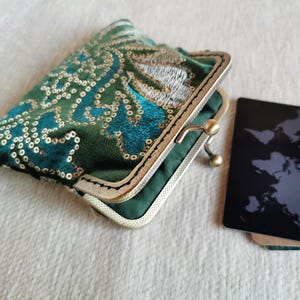 Borsellino, portamonete donna, portamonete clic clac, borsellino carte di credito, portafoglio stile vintage, portamonete stile retro