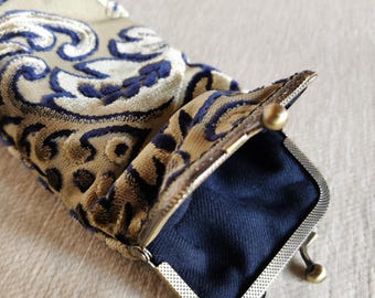 Etui na okulary, etui na okulary przeciwsłoneczne w stylu vintage, uchwyt na okulary z zapięciem na zatrzask, woreczek na okulary z zamkiem na zatrzask, etui na okulary przeciwsłoneczne z tkaniny w stylu retro, ręcznie robione