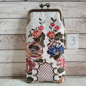 Étui à lunettes, étui à lunettes en tissu bling bling, étui à lunettes de soleil à fermoir baiser de style vintage, pochette à lunettes de style rétro, cadeaux uniques