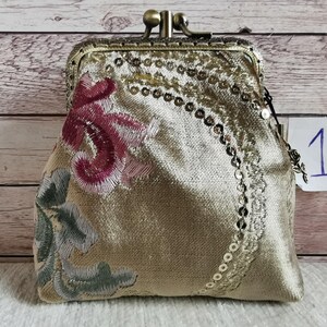 Doppel Kiss Lock Geldbörse, Vintage Stil Geldbörse, Doppel Taschen Geldbörse, Kiss Spange Brieftasche, Stoff Münzbeutel, einzigartiges Geschenk für sie