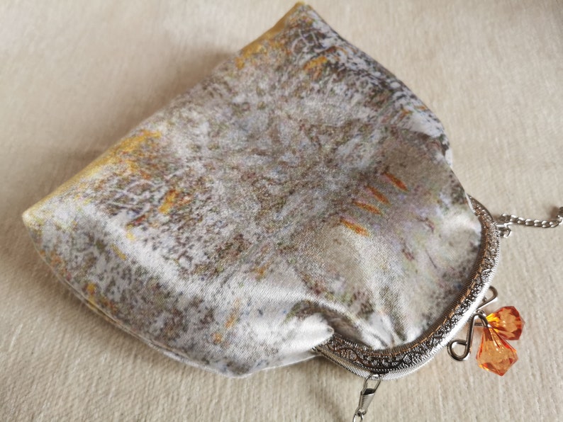 Kisslock purse, crossbody Wedding bag, vintage style clutch, evening purse, evening bag, shoulder bag, women phone purse, crystal sling bag image 6