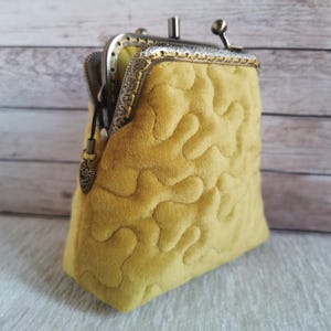 Double Kiss Lock Geldbörse, Vintage-Stil Geldbörse, Doppel Taschen Geldbörse, Kiss-Verschluss Brieftasche, Stoff Geldbörse, einzigartiges Geschenk für sie