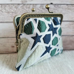 Geldbörse, Vintage-Stil Geldbörse, Kiss Lock Geldbörse, Kreditkarten Brieftasche, Kiss Spange Geldbörse, Stoff Münzbeutel, einzigartiges Geschenk für sie