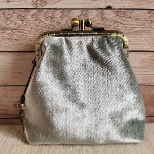 Double Kiss Lock Geldbörse, Brieftasche im Vintage-Stil, Doppeltaschen Geldbörse, Retro-Stil Kiss-Verschluss, handgefertigtes Geschenk für sie