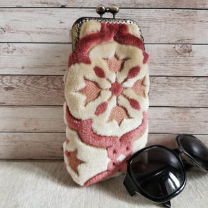 Estojo para óculos, bolsa de tecido para óculos, carteira para óculos de sol feita à mão, estojo para óculos com fecho de beijo, bolsa para óculos de casamento, óculos protetores
